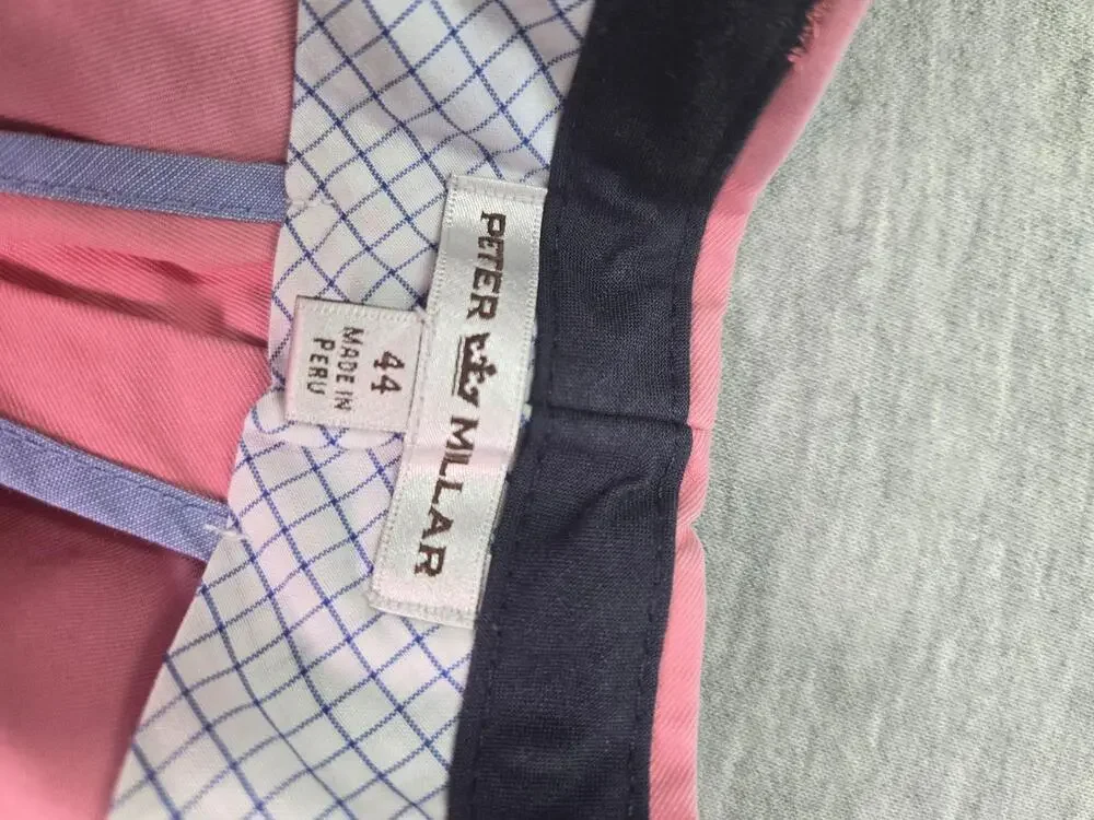 Peter Millar Shorts Mens 44 Pink Chino Flat Front Cotton Pockets Casual Summer